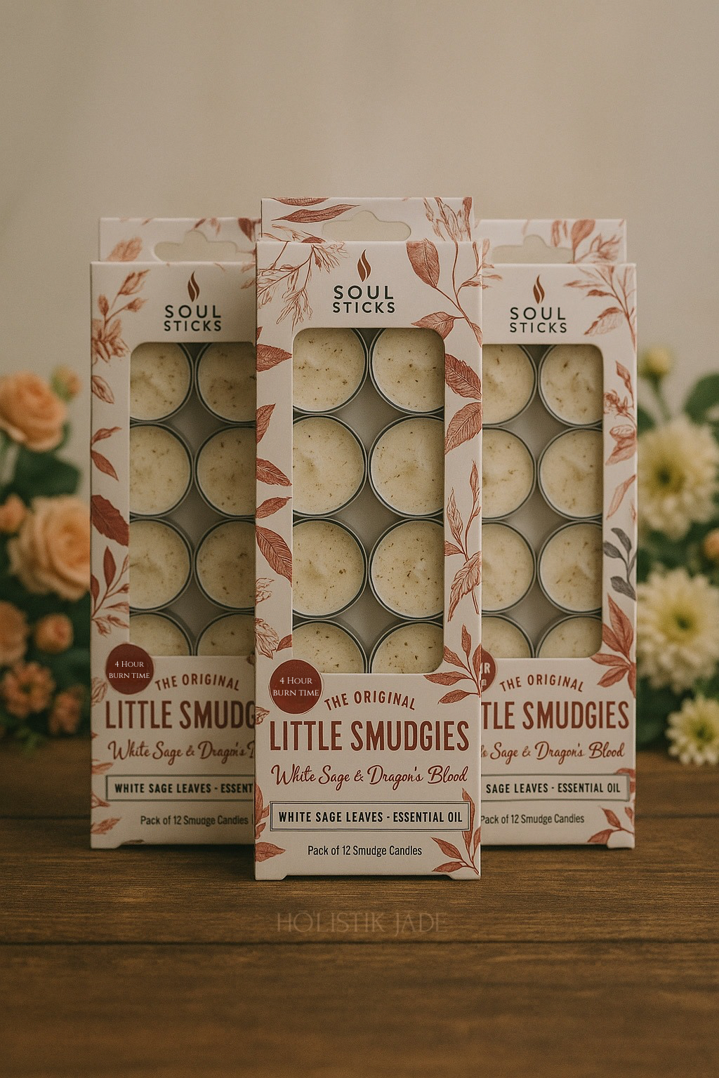 White Sage & Dragons Blood Resin Tea Lights